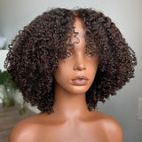 Perruque brésilienne Kinky Curly 13x4 Lace Front avec une densité de 250%