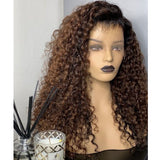 {50 % de réduction} Perruque Frontale Ombrée Marron 13X6 Effet Peau avec Ligne de Cheveux Délicate