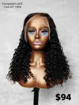 {DERNIÈRE-PIÈCE-EN-LIQUIDATION} Perruque Lace Front Cheveux Humains 13x4 Transparent Dentelle Onde D'eau