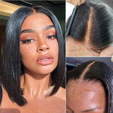 Perruque Bob Lace Front 13*6 Effet « Peau Fondue » Invisible, Dentelle Suisse Invisible + Nœuds Invisibles