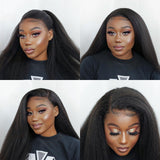 Bonnet dentelle entière transparente pré-épilée Cheveux naturels humains Perruque Full Lace | Crépue
