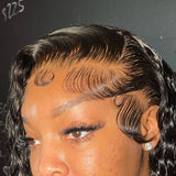 Perruque Lace Front Bouclée 13x6 Sans Colle avec Bonnet Ajusté Effet Seconde Peau