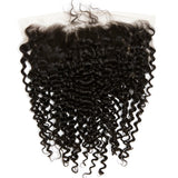 Melt de Peau Dentelle Pré-Épilée Ligne de Cheveux Délicate 13x4 Frontal en Dentelle Boucles Birmanes/Frisées (Pas une Perruque)