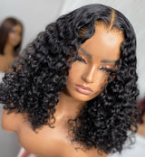 Perruque bob frisée birmane Lagos Hairline 13x6 M Hairline, cheveux naturels, devant en dentelle