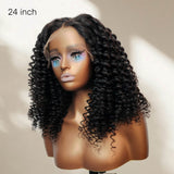 SANS NŒUDS - Perruque frontale en cheveux humains pré-épilés 13x6 en dentelle fondue | Boucles baguette