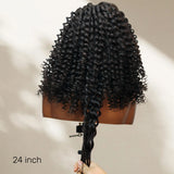 SANS NŒUDS - Perruque frontale en cheveux humains pré-épilés 13x6 en dentelle fondue | Boucles baguette