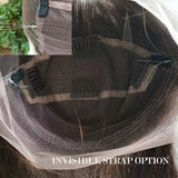 Perruque style lutin en cheveux naturels, avec bonnet en dentelle entière, dentelle transparente, pré-épilée