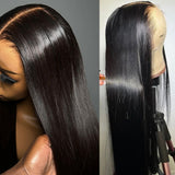 Perruque Lace Front à Colle Fondue de 13x6, Ligne des Cheveux en V Préformée et Personnalisée
