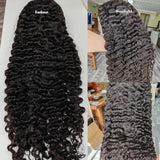 SANS NŒUDS - Perruque frontale en cheveux humains pré-épilés 13x6 en dentelle fondue | Boucles birmanes