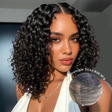 Perruque Bob Lisse de Cheveux Humains Pré-Plumée, Densité 250 %, Lacet 360, Bretelles Invisibles, Pré-Coupée, Onde d'Eau