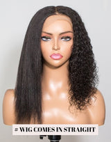 Perruque Frontale en Dentelle 13x6, Cheveux Humains Pré-épilés, Effet Fondant sur la Peau 2 en 1 | PERUQUE RÉVERSIBLE ONDULEE ET HUMIDE