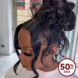 {50 % de réduction} Perruque Lace 360 Pré-épilée Cheveux Humains Raides Ondulés