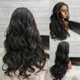 {Vente Flash} Perruque Lace Closure Yaki Wavy à Cordon Coulissant Amélioré, Taille 9x6 Ajustée et Pré-découpée