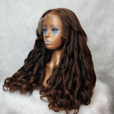 Perrque 9x6/13x6 Cheveux Humains Prédécoupés Yaki Ondulés, Bonnets Ajustés, Marron