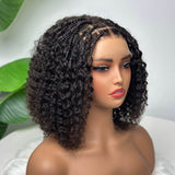 Perruque Lace Front pré-tressée 5x5 HD Skin Melt Glueless en cheveux humains