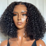 Jenny | Perruque Lace Front BOB en Cheveux Humains Vierge Pré-plumée Densité 250% | Bouclés Crépu