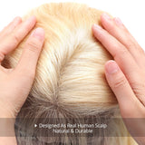 Thérèse | Perruque Lace Frontal 13x6 HD en cheveux humains blonds 613 | Lisse soyeux