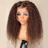 Tiara | Perruque Lace Front Bouclée en Cheveux Humains Vierges Couleur Marron
