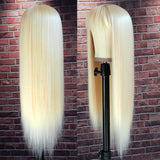 ANGUS | Perruque Lace Front en cheveux humains blonds pré-épilés avec frange | Lisse et soyeuse
