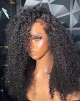 Perruque frontale en dentelle Curly Baby Hair Natural 4C Edge Skin Melt Bouclée