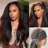 Perruque Lace Front 13x6 3D FULL FRONTAL en cheveux naturels avec dentelle fondue | kinky
