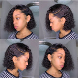Alisa| Preplucked Virgin Human Hair 360 Bob Lace Wig | Deep Curly