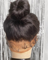 Perruque frontale invisible en dentelle complète 360, effet « fond de teint », avec sangle ajustable et ligne de cheveux délicate, cheveux humains, type Yaki