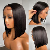 Perruque bob 13x4 3D FULL FRONTAL en dentelle fondue, pré-épilée, cheveux humains
