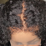 Perruque Lace Frontale Kinky Curly Naturel 4C Bouclée 13x6 Bordure Fondue