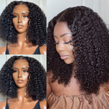 Jenny | Perruque Lace Front BOB en Cheveux Humains Vierge Pré-plumée Densité 250% | Bouclés Crépu
