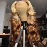 Madison | Preplucked Colored Blonde Human Hair Lace Wig | Body Wave