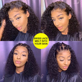 Perruque Lace Front Bouclée Courte 13x6 3D FULL FRONTAL en Cheveux Naturels, avec Tulle Indétectable et Ligne de Cheveux Pré-épilée