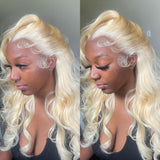 Mikayla | Perruque Lace Frontale 613 Blonde en Cheveux Humains, Dentelle HD 13x6 | Ondulée