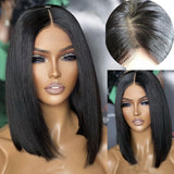 Asie | Perruque Lace Front Bob avec Faux Cuir Chevelu Diamant 13X6 Cheveux Humains