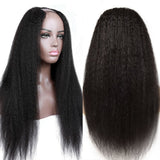 U Part Wig Yaki Straight Affordable Glueless Human Hair Wig