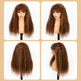 {Vente Exceptionnelle} Perruque Lace Transparente 4X4/13x4 250% Cheveux Humains Bouclés Avec Mèches