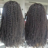 Perruque Lace Front "Skin Melt" à Capuchon Entièrement en Dentelle (Full Lace), Cheveux Humains Frisés Crépus, Ligne de Cheveux Délicate