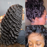 Perruque Lace Front Cheveux Naturels Ondulés Pré-épilée, Effet « Melt » Sans Nœuds