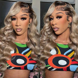 Perruque Lace Front Ombré Blond Cendré 13x4 | 13x6 en Cheveux Humains