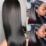 {Vente Exceptionnelle} #1 Perruque en Cheveux Naturels Noir Jais 4x4/13x4 avec Dentelle Transparente 250% de Densité