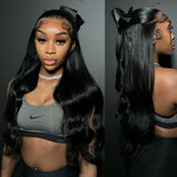 {Vente Exceptionnelle} #1 Perruque en Cheveux Naturels Noir Jais 4x4/13x4 avec Dentelle Transparente 250% de Densité