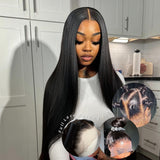 Full Lace Natural Hairline HD/Transparent Human Hair Lace Wig Straight