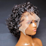 Perruque Lace Front 13x4 Pixie Cut en Cheveux Humains, Coiffée et Pré-épilée