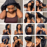 Bonnets de nuit 2-en-1 pour cheveux longs et tresses - Protection pour cheveux longs et tresses