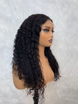 {DERNIÈRE-PIÈCE-EN-STOCK} Perruque Lace Front Bouclée 7x5 en Cheveux Humains Transparente avec Cordon de Serrage