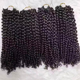 Extensions de cheveux humains tressés au crochet en plumes douces et bouclées
