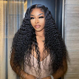 {Vente flash} Perruques 5x5 Closure Wigs Deep Wave Skin Melt en dentelle suisse