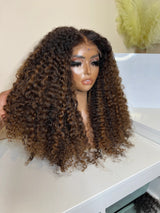 {Liquidation} Perruque Lace Transparente 4X4/13x4 250% Perruque Cheveux Humains Bouclés Mèches