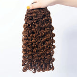 Extensions de Cheveux Naturels de Haute Qualité Tissage Boucles Birmanes Marron