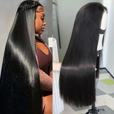 Perruque Bob Lisse Extrémités Pleines, Cheveux Humains Double Draw 250% avec Dentelle 4x4/13x4